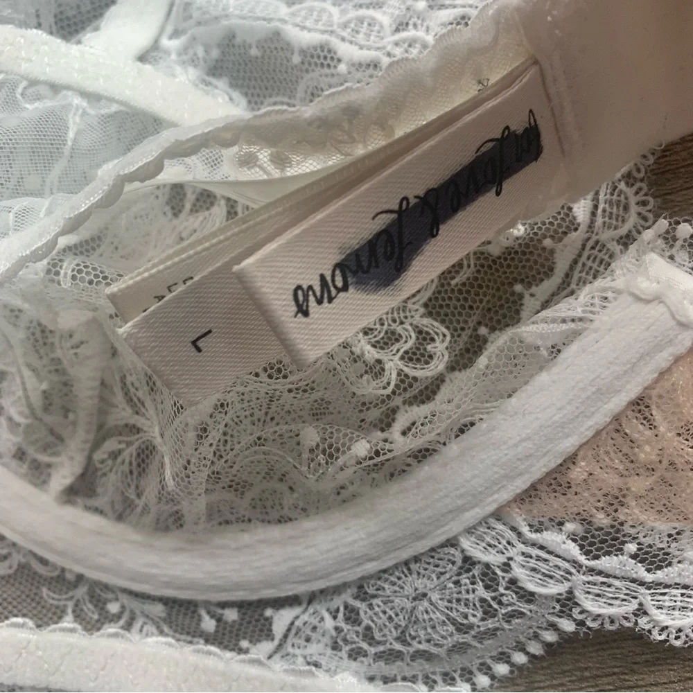 For Love & Lemons Bridal Collection Underwired Floral Lace Sheer Longline Bra - Picture 10 of 14